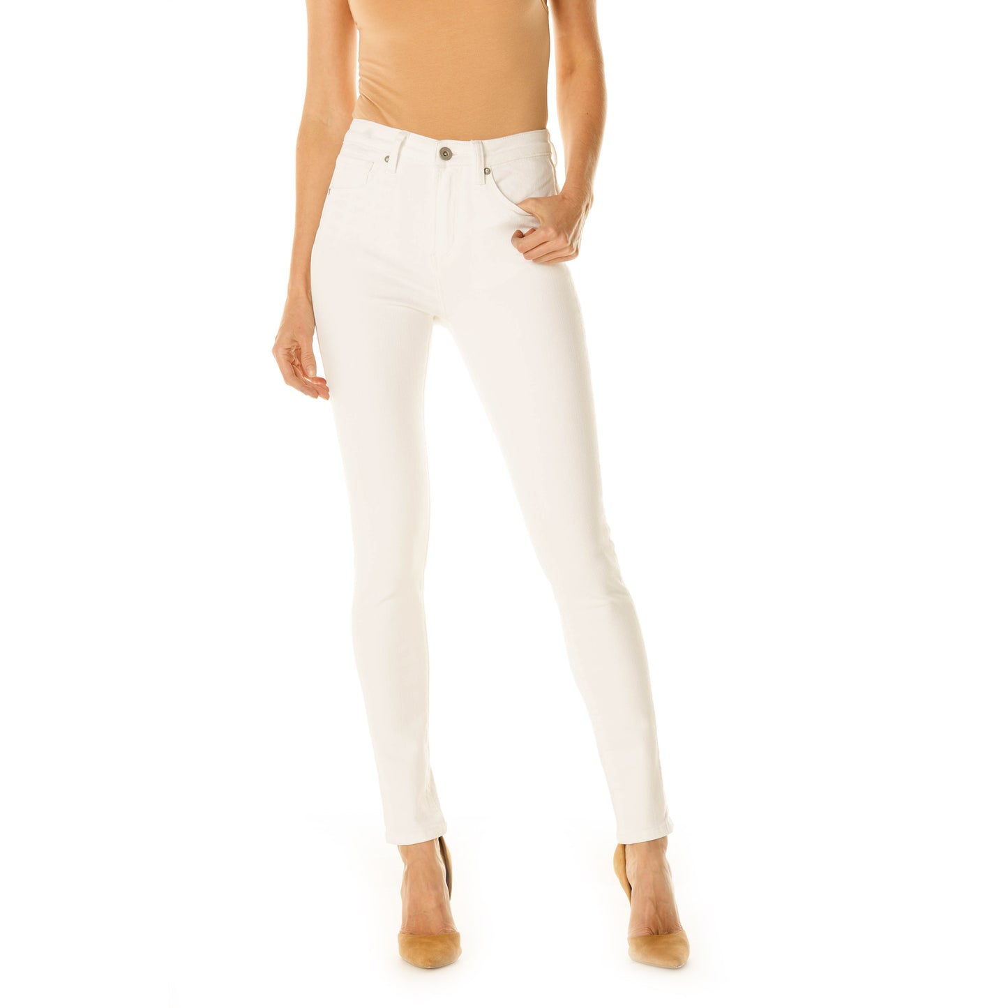 White High Waist Jeans - Avril