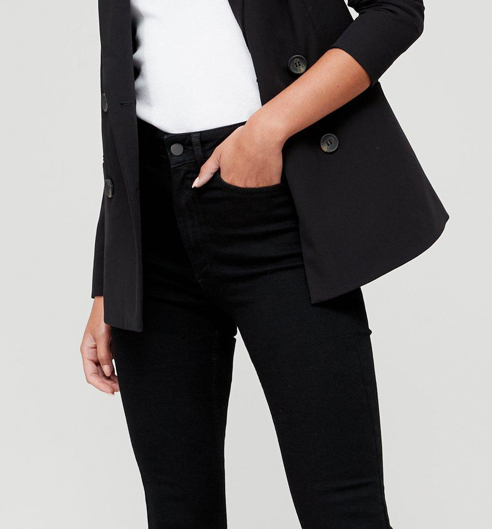 Black High Waist Flare Jeans - Julia