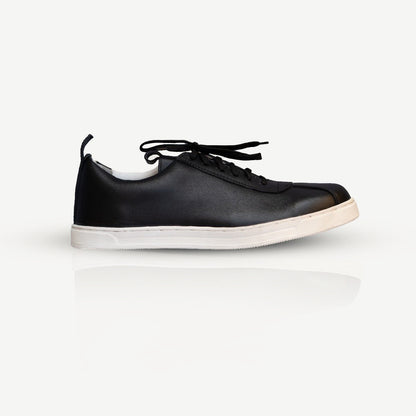 Black Leather Sneakers - Vito