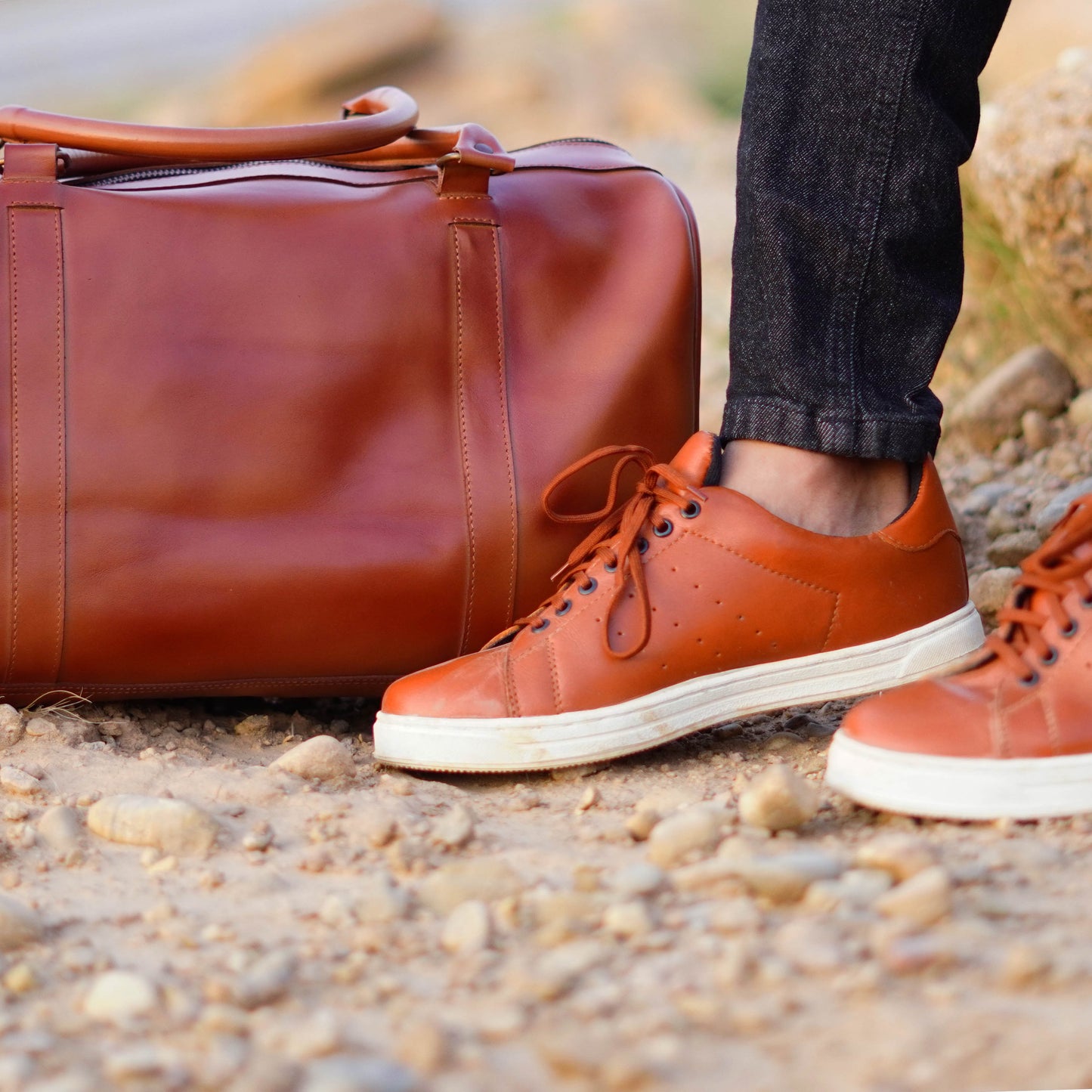 Brown Leather Sneakers - Hugo