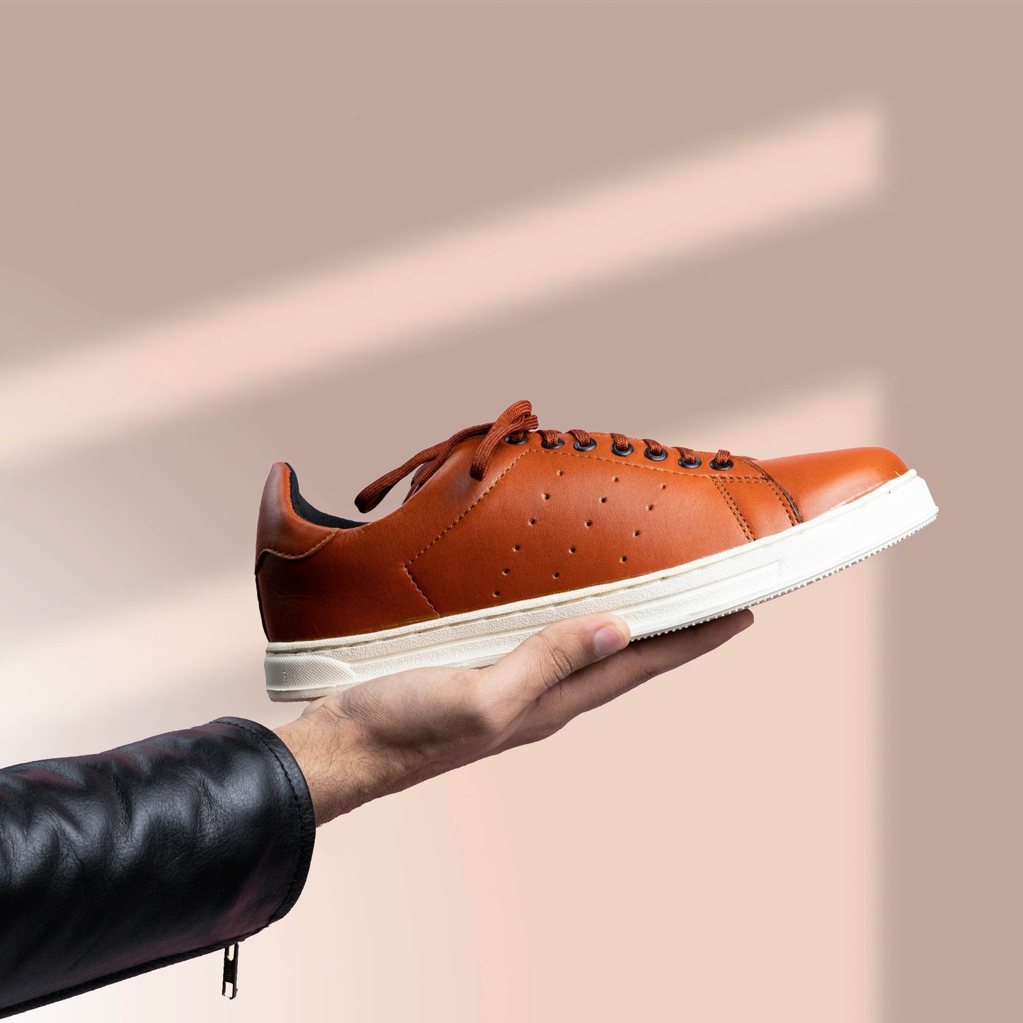 Brown Leather Sneakers - Hugo