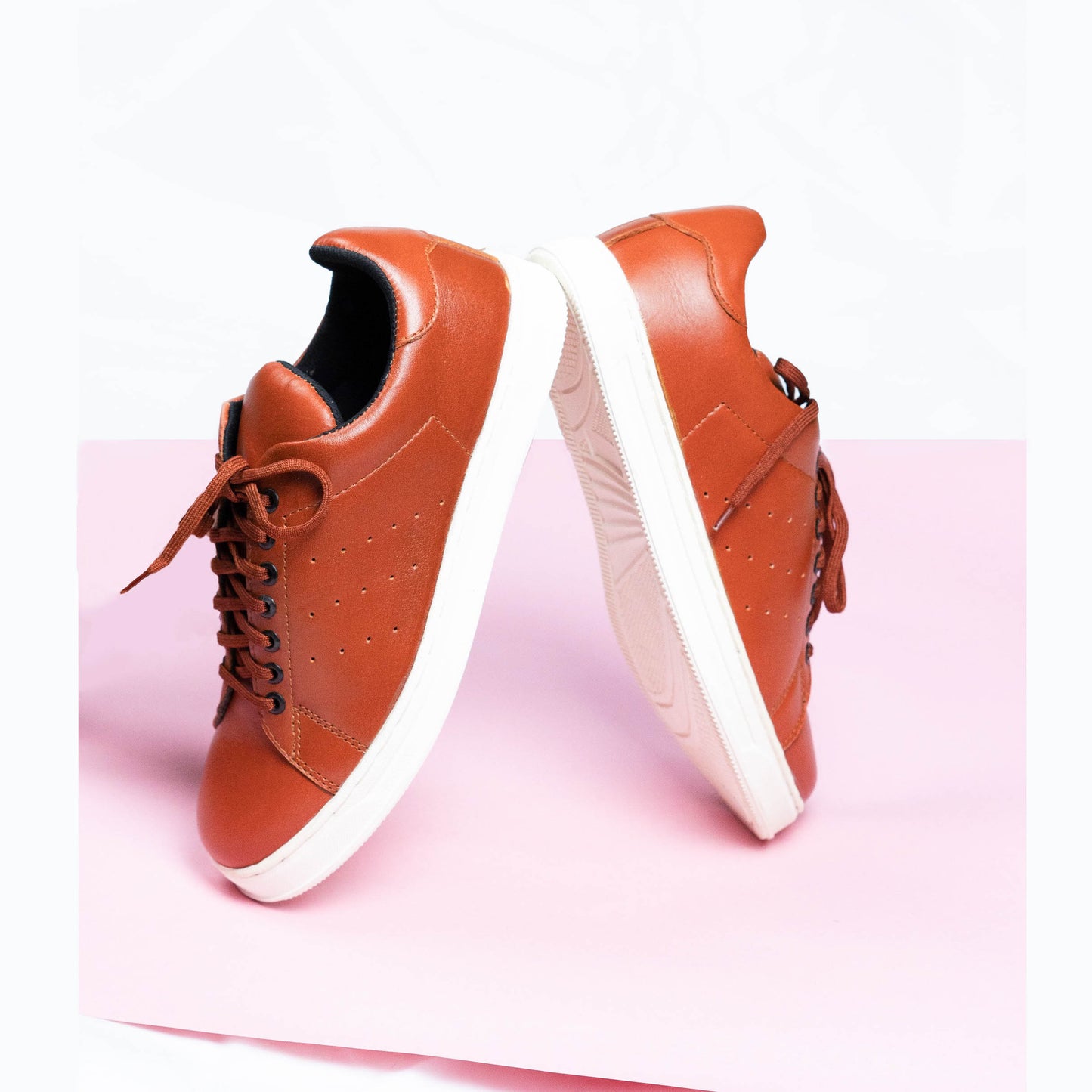 Brown Leather Sneakers - Hugo